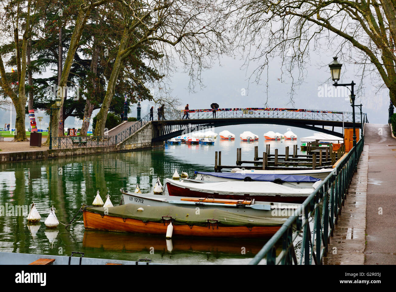 Bridge of Love (pont des amour) over the Le Vasse canal in Annecy