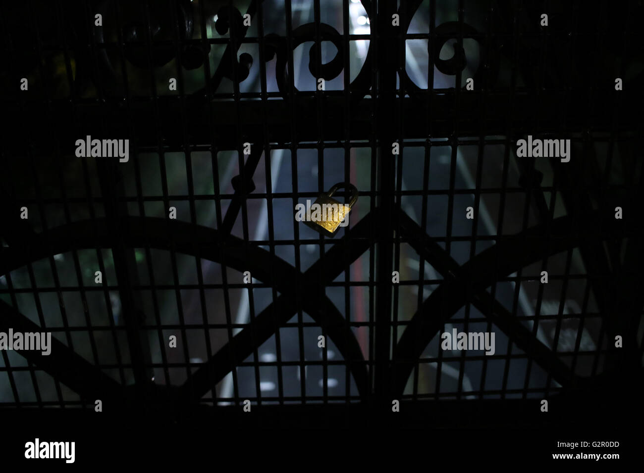 love padlock on the Archway Bridge in London Stock Photo Alamy