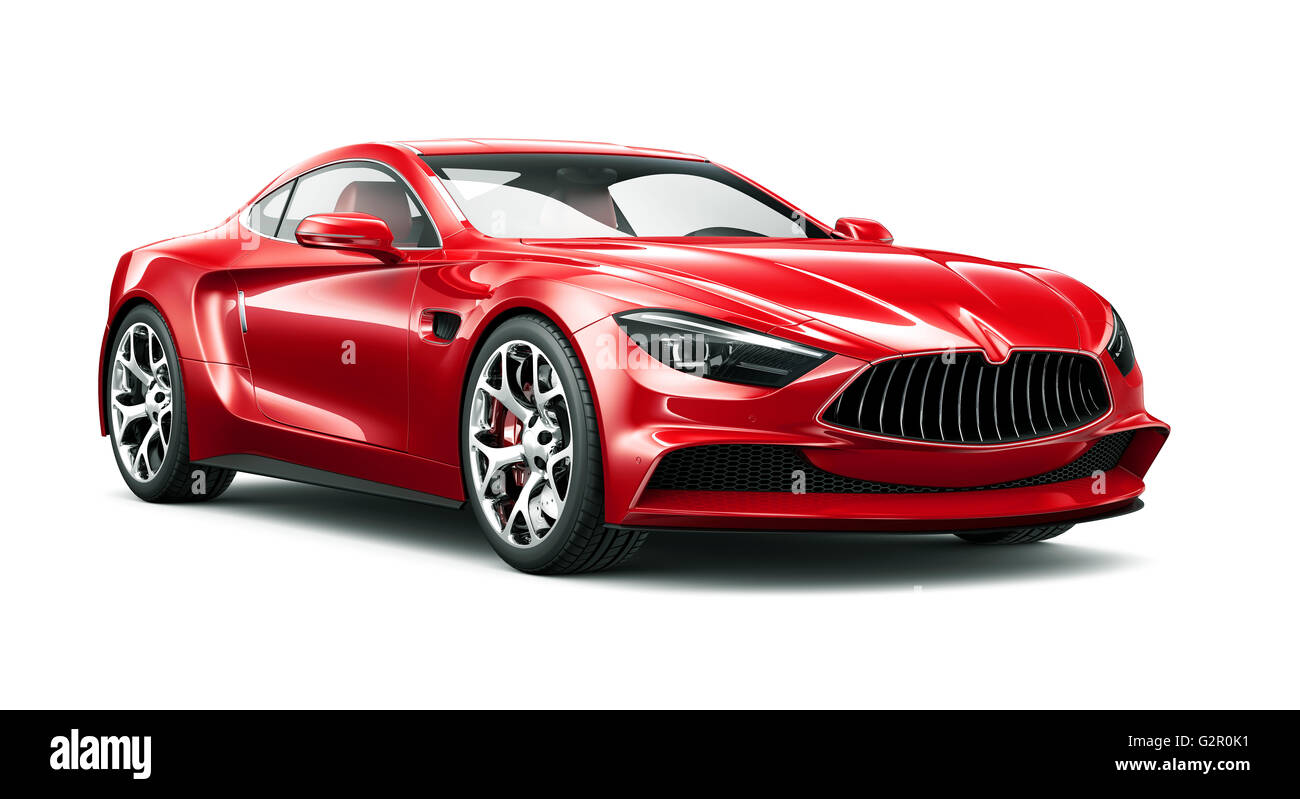 Generic red sports coupe car Stock Photo