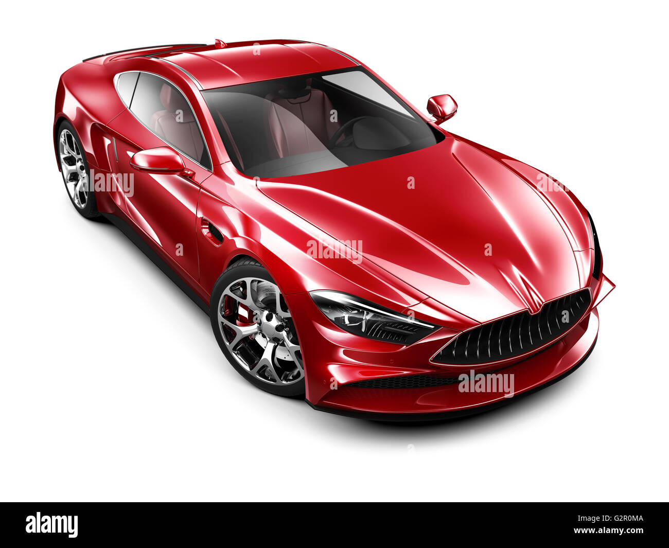 Generic red sports car Stock Photo
