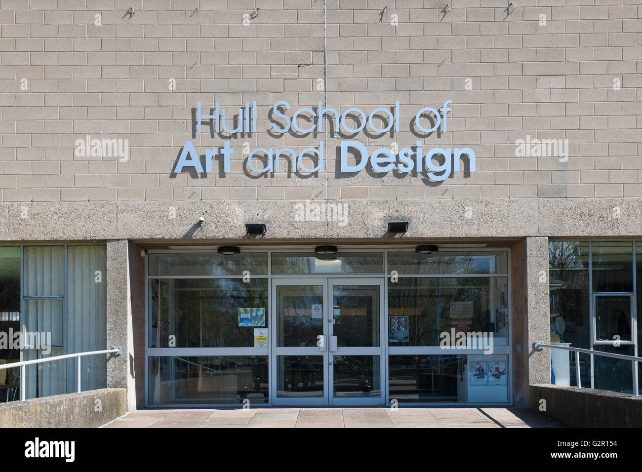 Entrance to Hull School of Art and Design, Hull, East Yorkshire, England, UK. Stock Photo