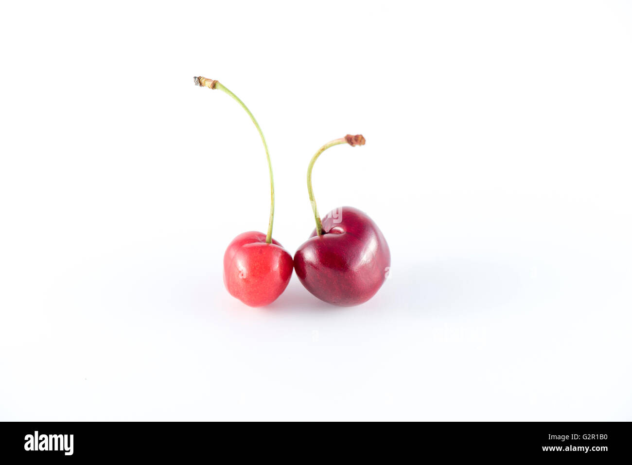 Cherries on white background, Italy Stock Photo - Alamy