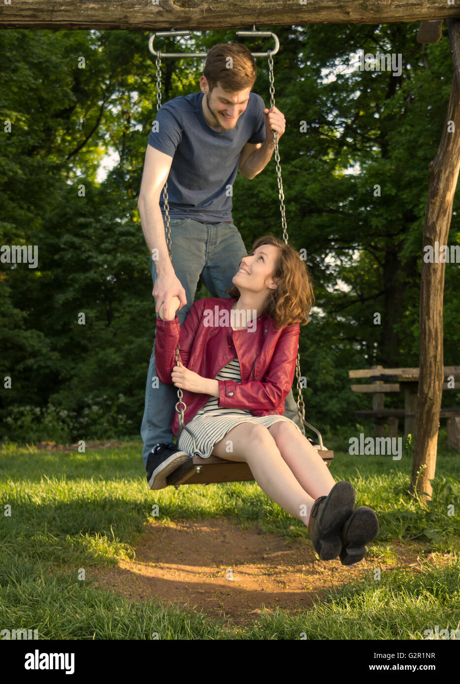 Boy and girl holding hands hi-res stock photography and images - Alamy