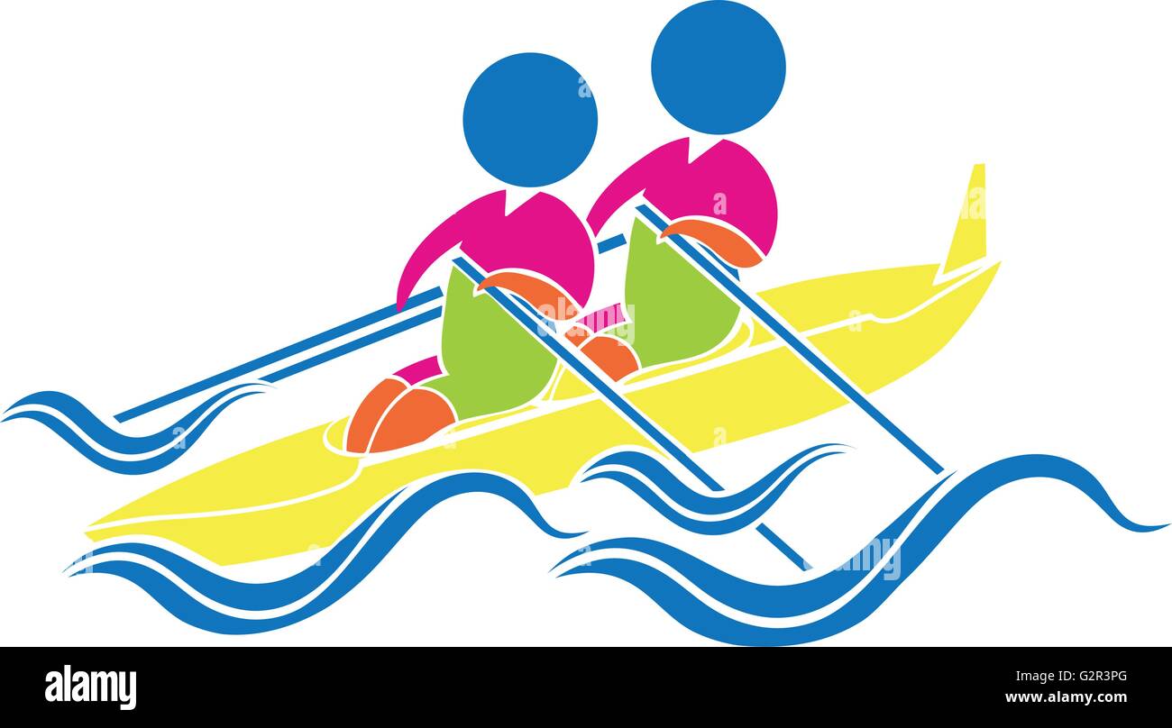 Sport icon design for kayaking illustration Stock Vector Image & Art
