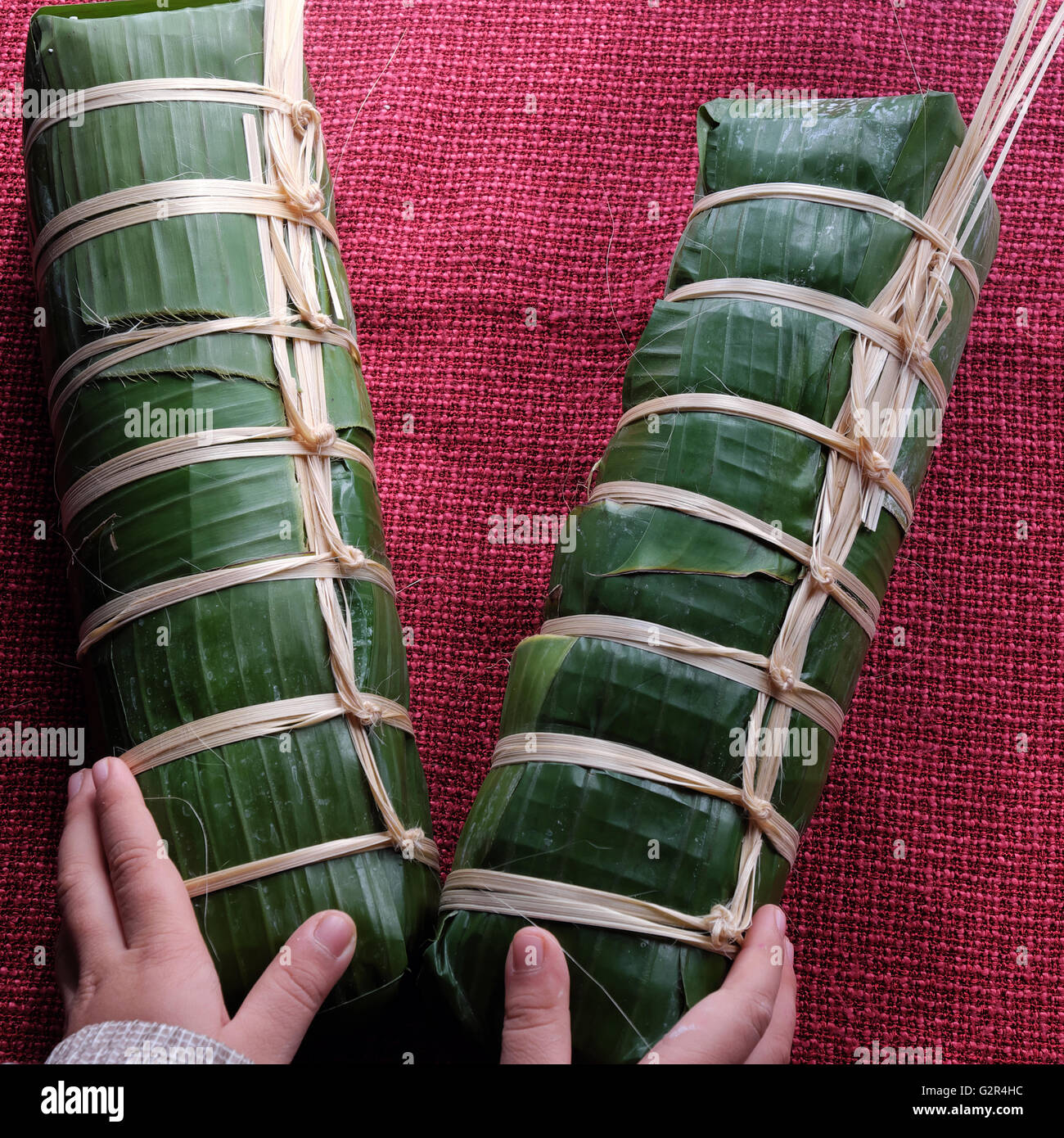 Vietnamese food, traditional food on tet holiday in spring, banh tet ...