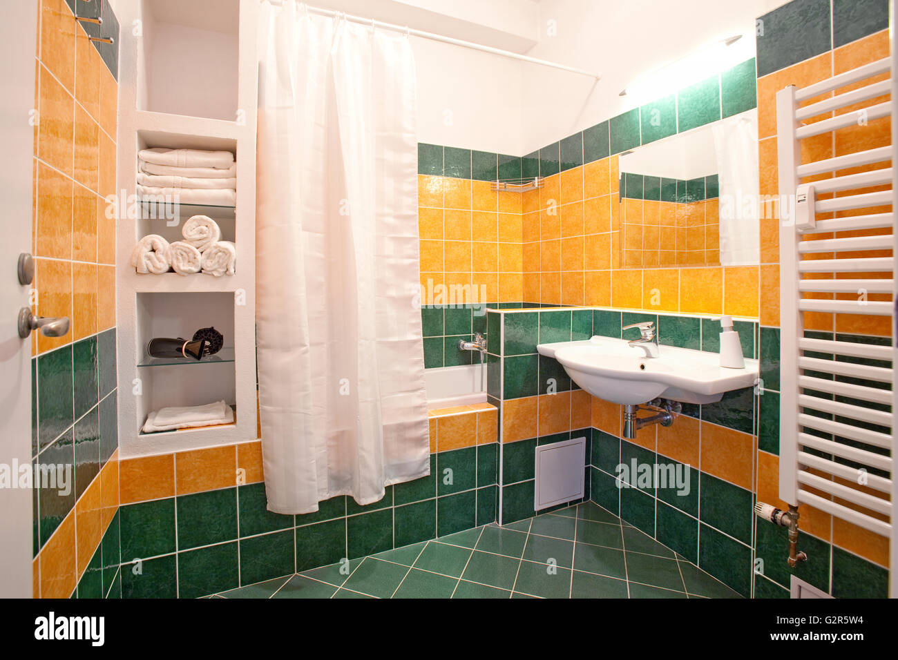 Illustration of Durable Modern Apartment Bathroom