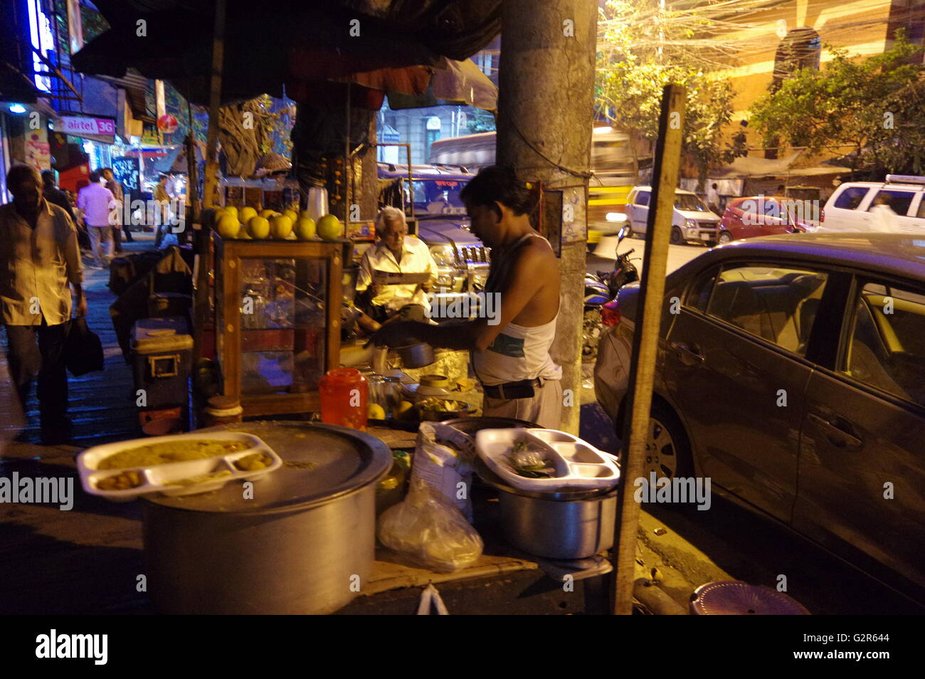 Street food stall and tea seller in Kolkata Stock Photo Alamy