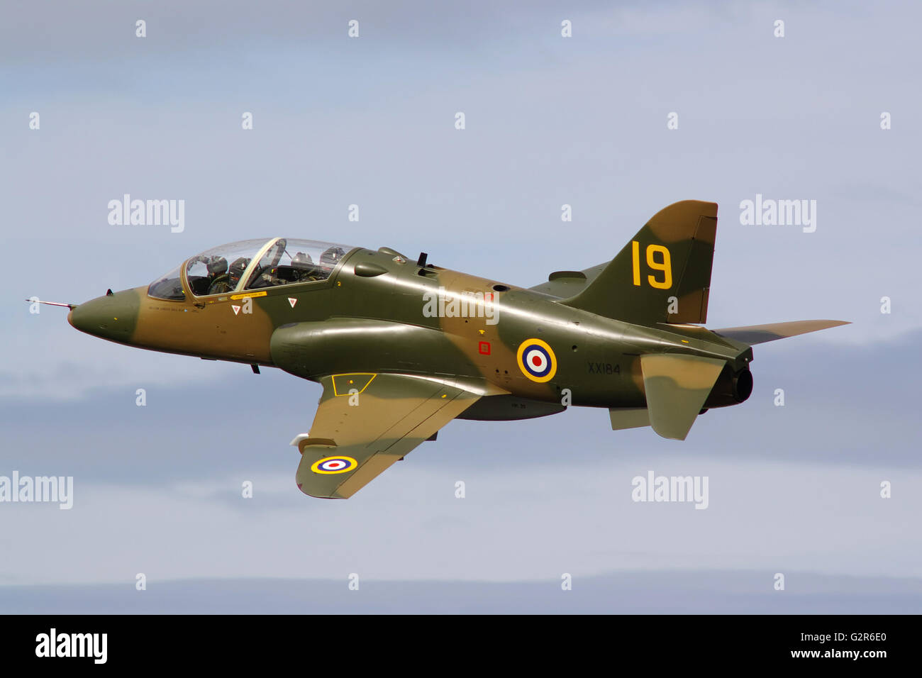 Bae Hawk T1a  XX184, in 19 squadron anniversary colours Stock Photo
