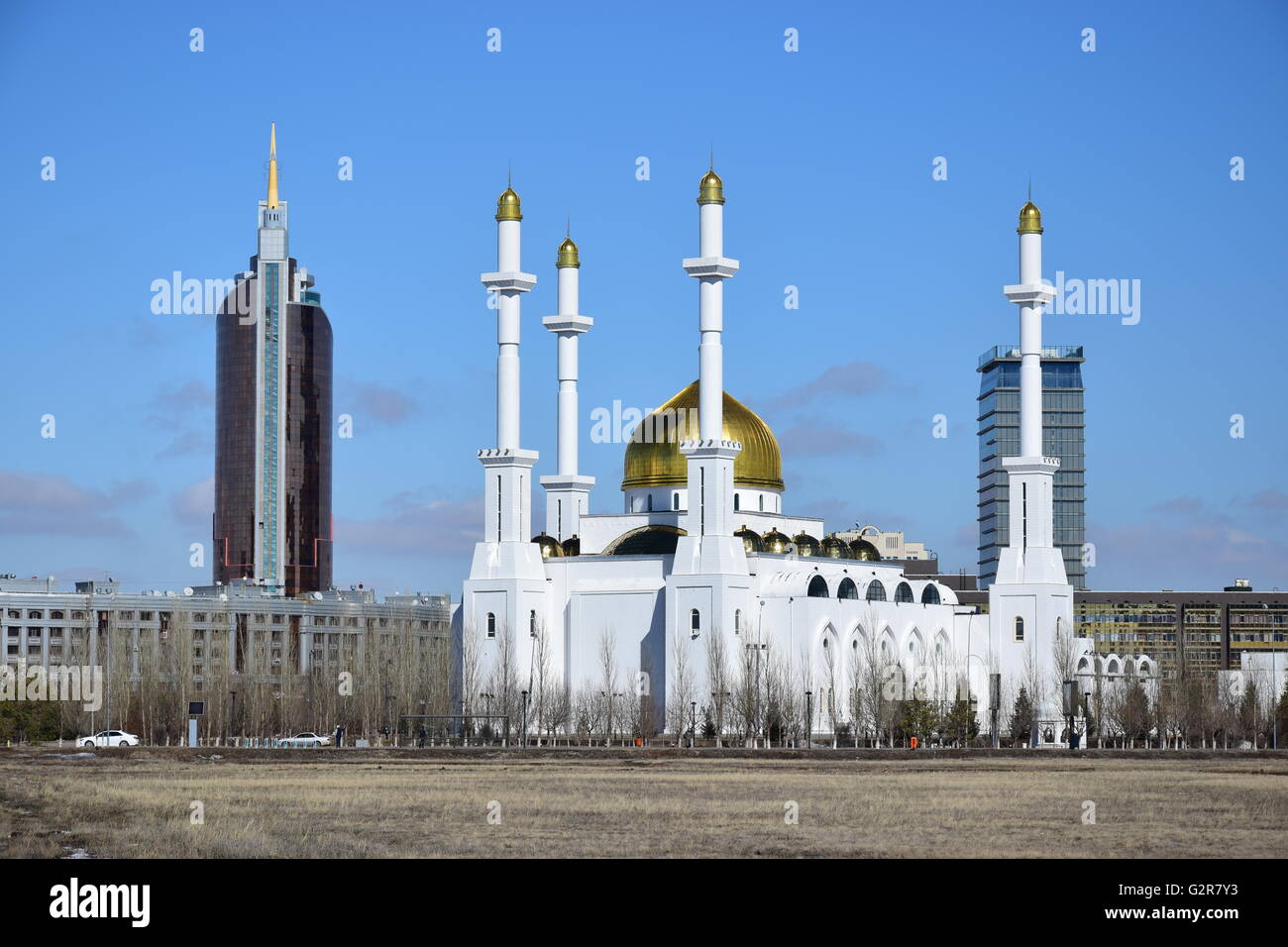 The NUR-ASTANA mosque in Astana, capital of Kazakhstan Stock Photo