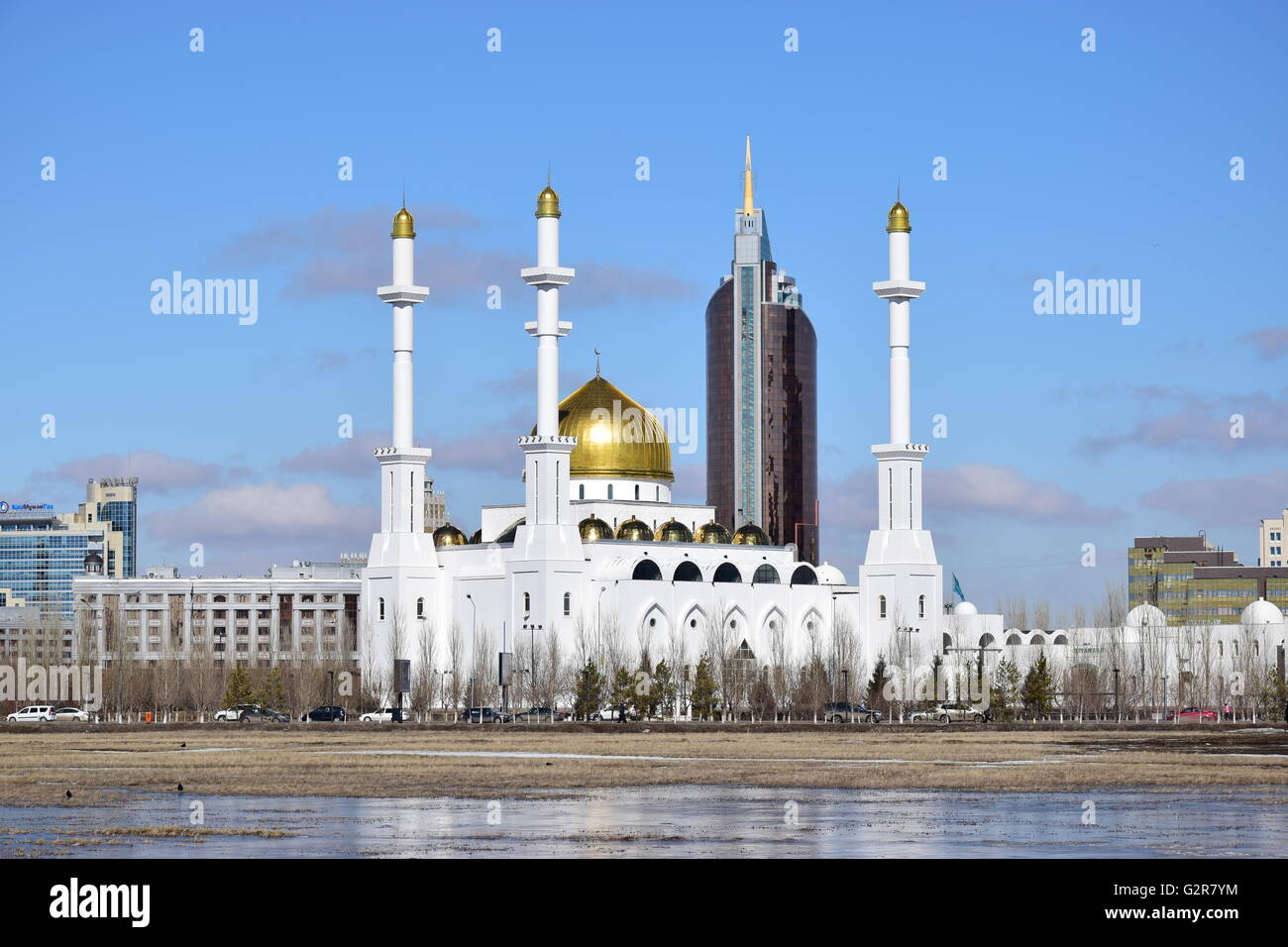 The NUR-ASTANA mosque in Astana, capital of Kazakhstan Stock Photo