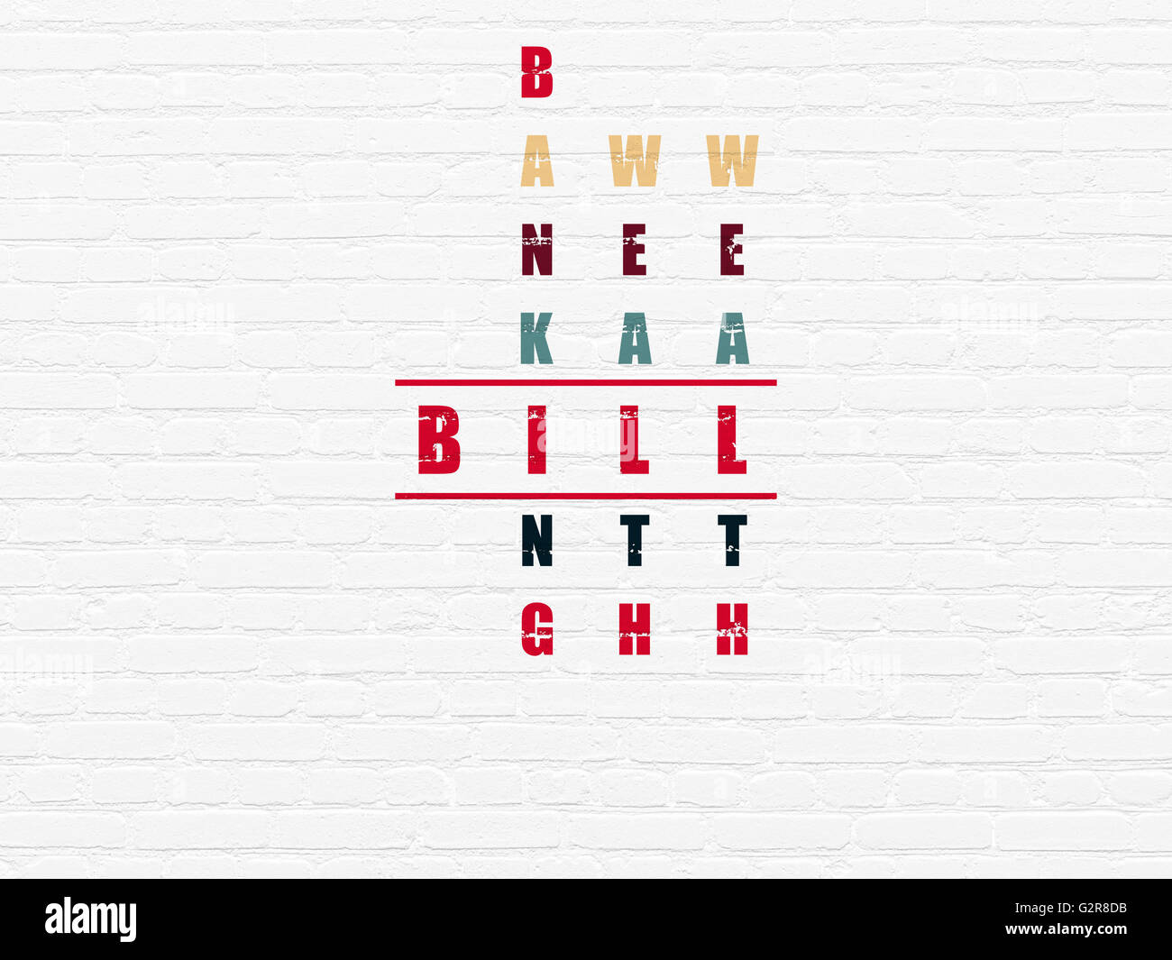 Banking concept: Bill in Crossword Puzzle Stock Photo Alamy Banking concept: Bill in Crossword Puzzle Stock Photo Alamy