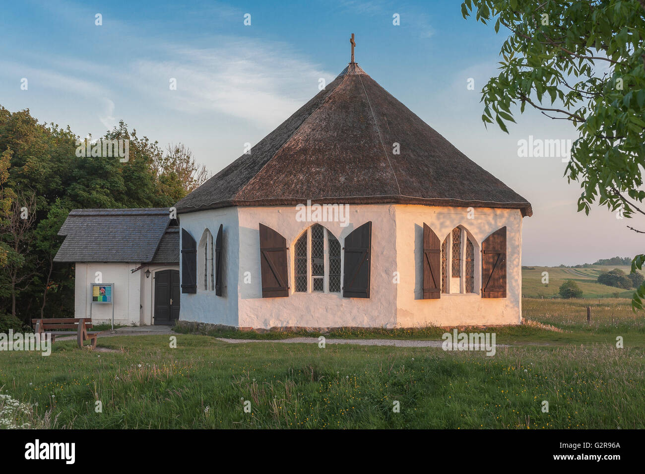 Chapel in fishing village of Vitt, Cape Arkona, Rügen, Mecklenburg-Western Pomerania, Germany Stock Photo