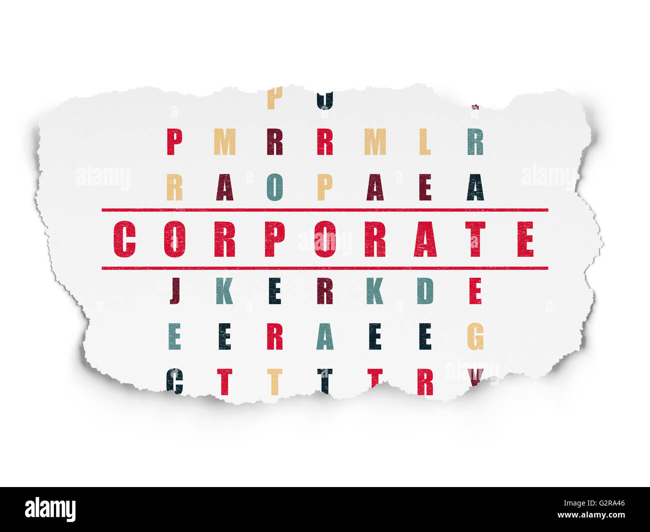 Finance concept: Corporate in Crossword Puzzle Stock Photo Alamy