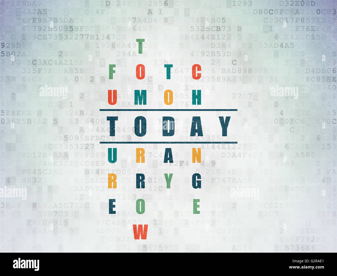 Time concept: Today in Crossword Puzzle Stock Photo Alamy