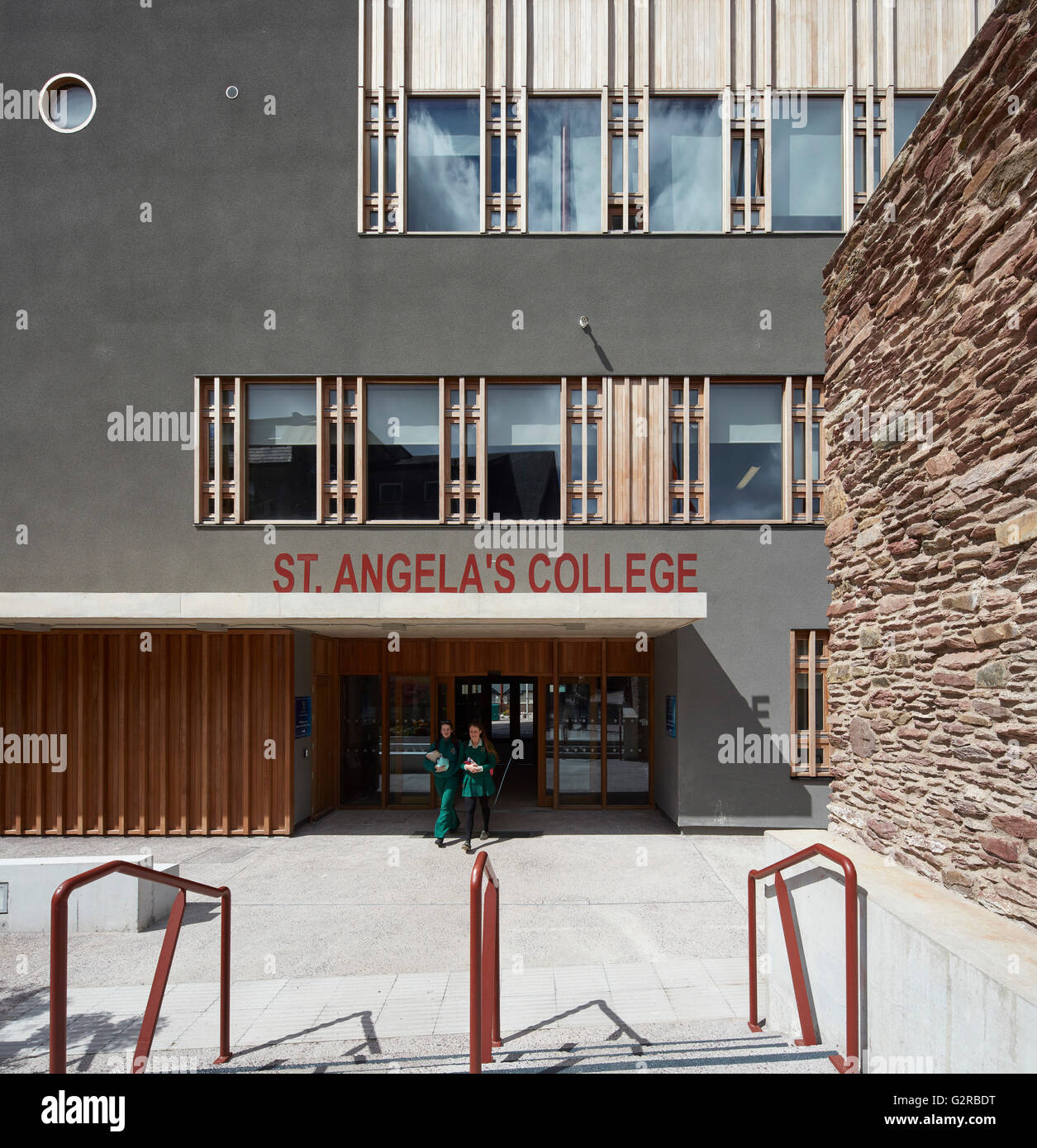 Detailed elevation of main entrance. St Angela's College Cork, Cork