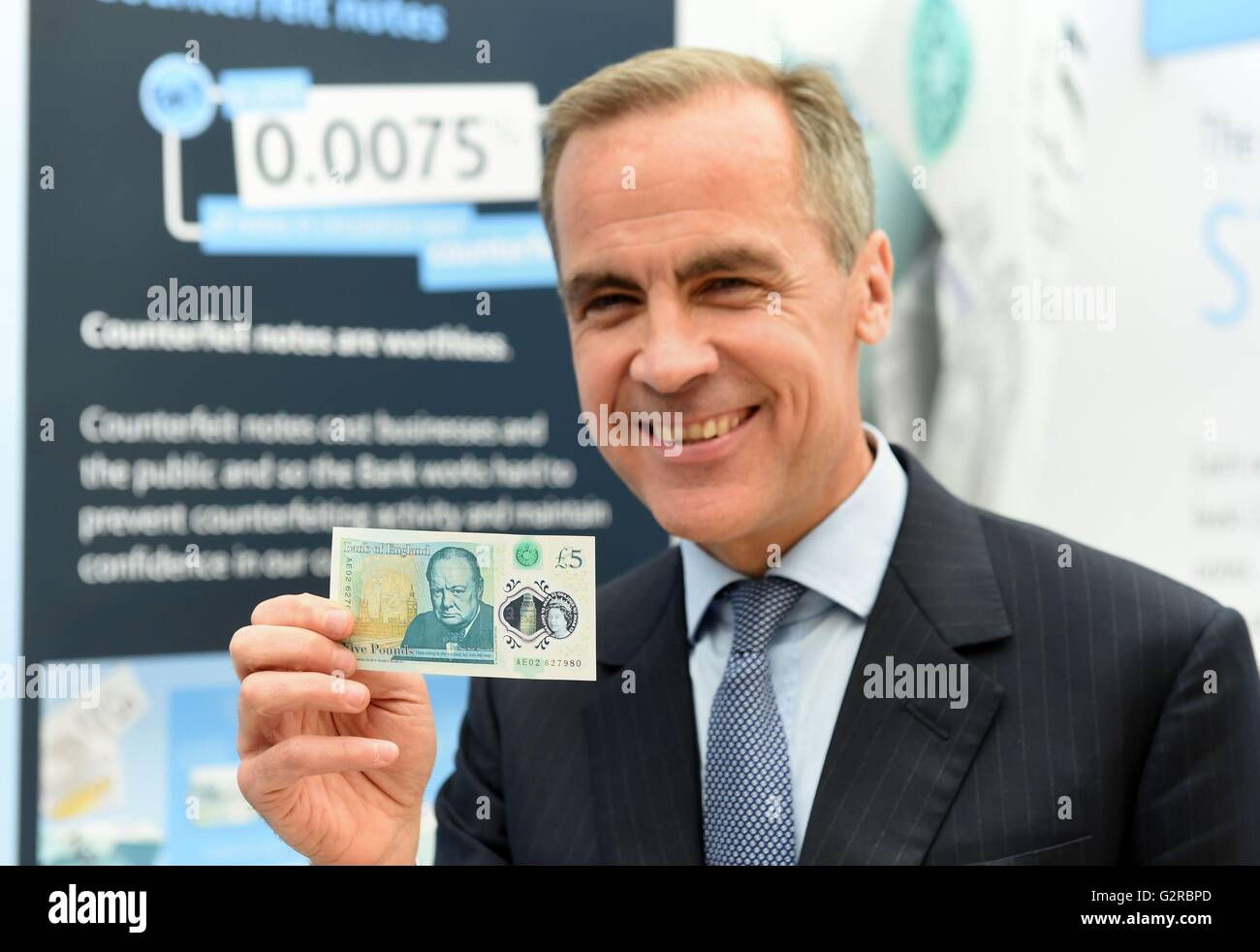 Governor of the Bank of England, Mark Carney, unveils the full design