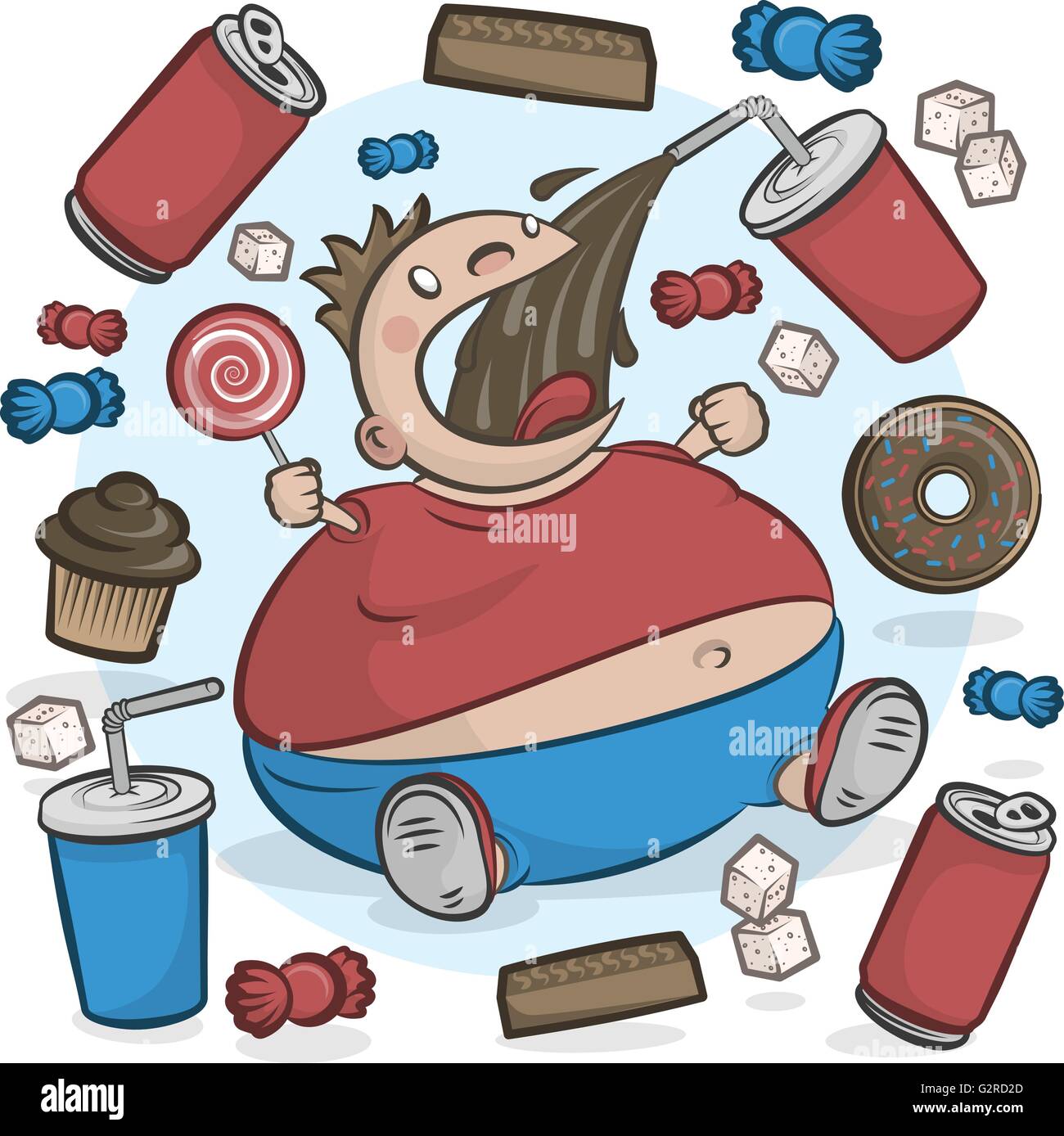 Cartoon fat child hi-res stock photography and images - Alamy