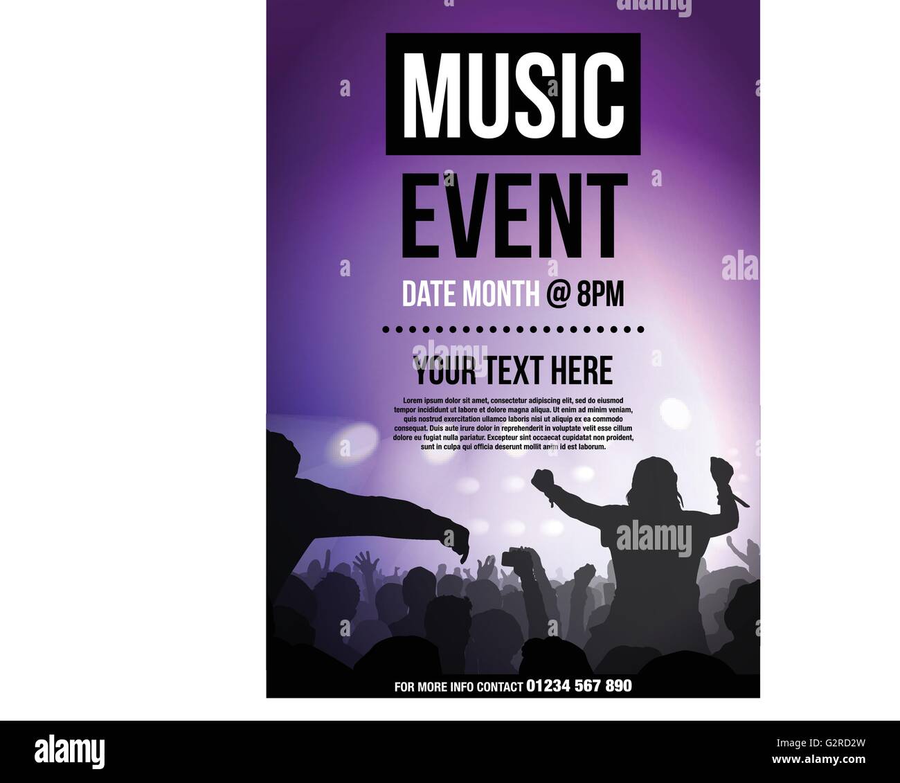 Template For Poster Advertising Music Event Stock Vector