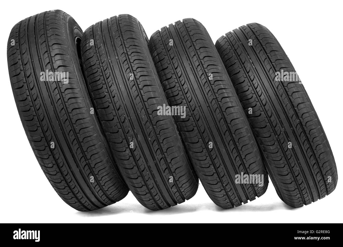 Stack of car wheels. Isolated Stock Photo Alamy