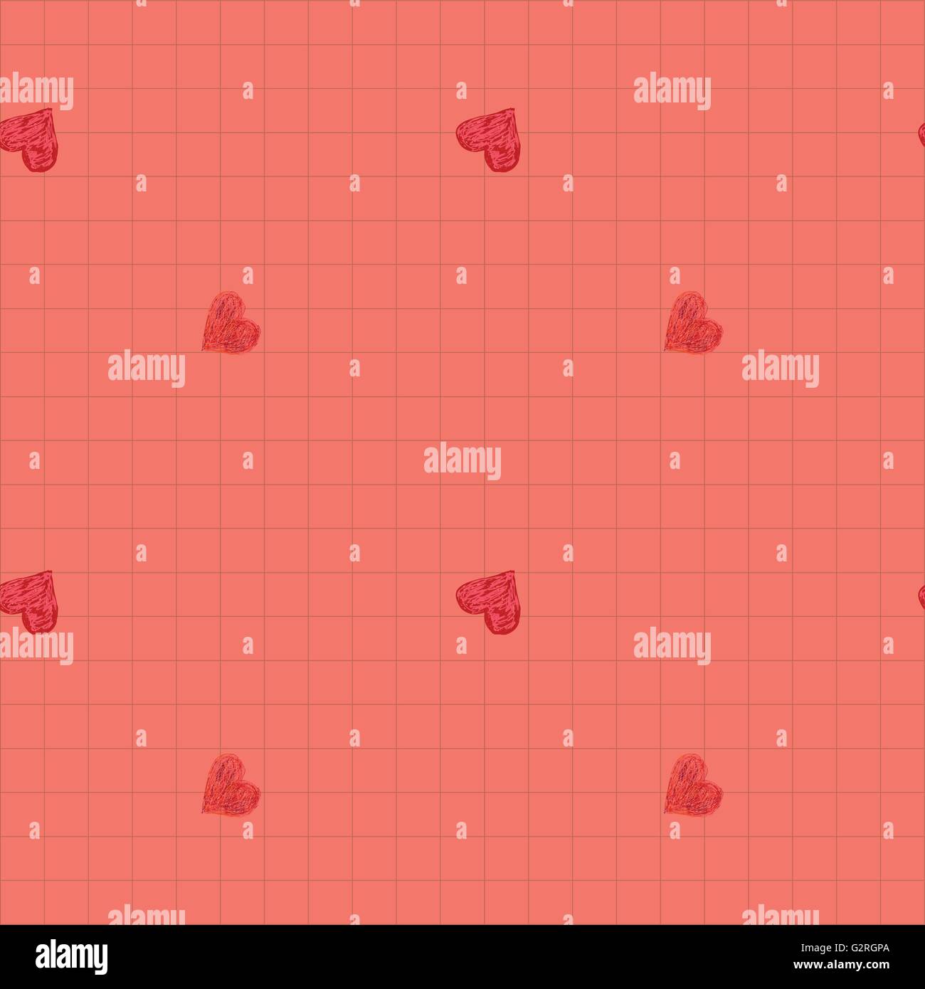 Doodle seamless pattern with hearts Stock Vector Image & Art - Alamy
