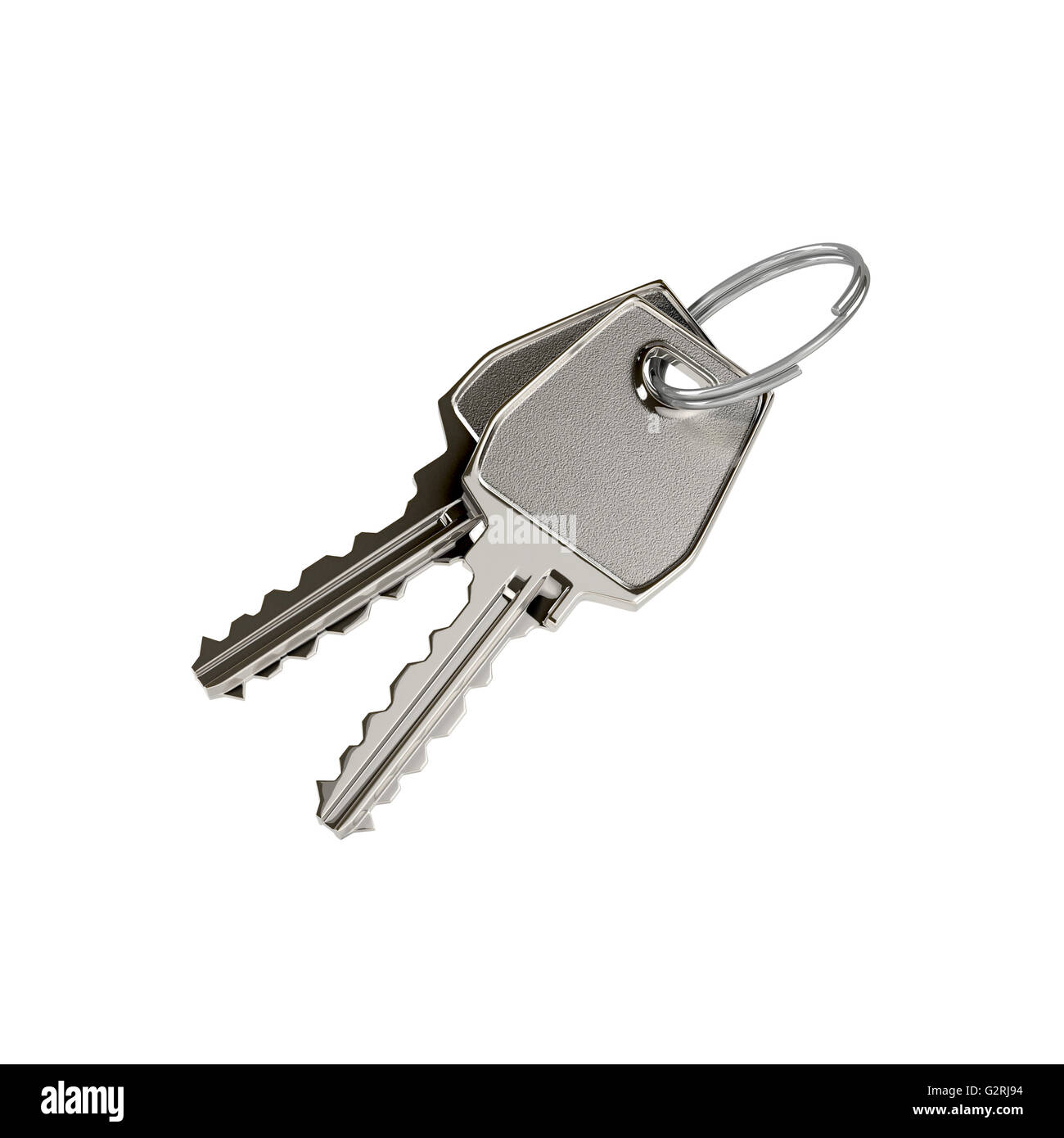 Two keys on a ring Stock Photo - Alamy