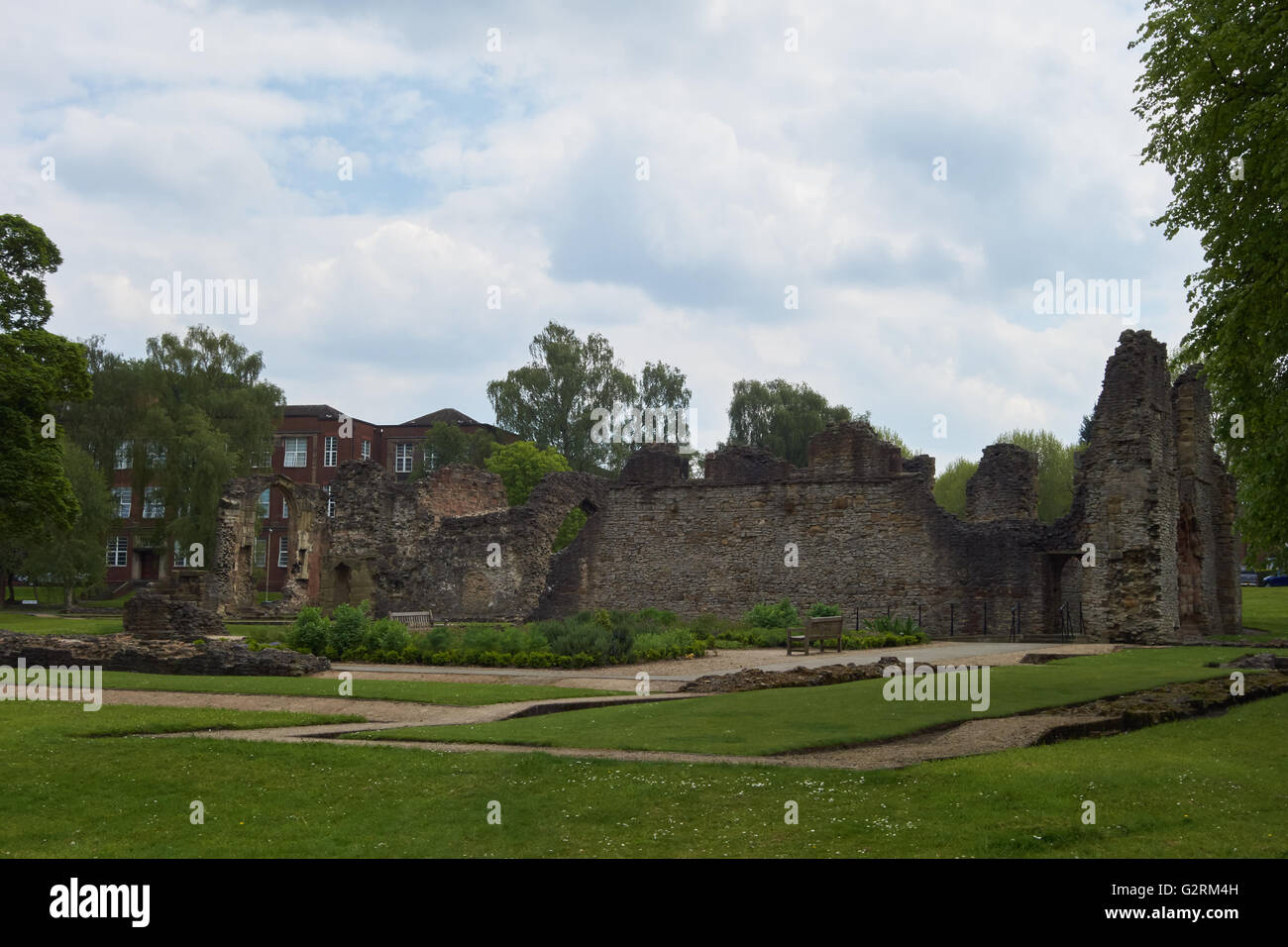 The ruined remains of Dudley Priory, St James's Park. Dudley. West