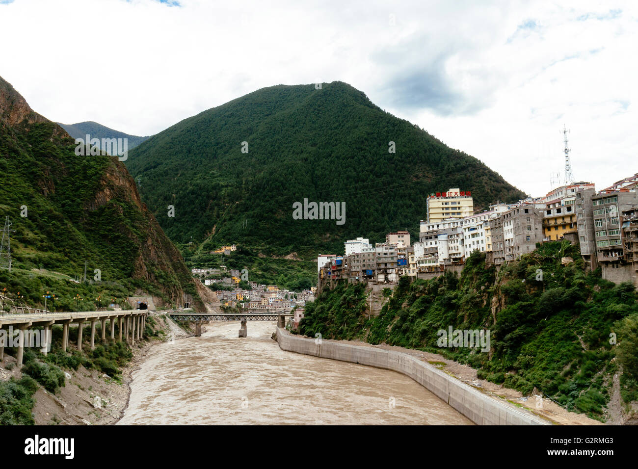 Yajiang, Sichuan province, China The view of Yajiang country in the