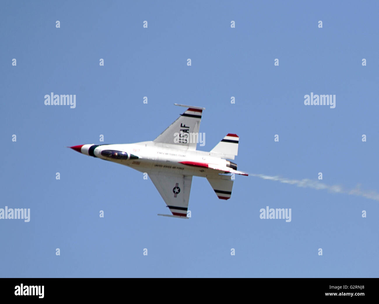 USAF Thunderbirds air demonstration team flying at the  Shaw Air Force Base South Carolina  open house weekend Stock Photo
