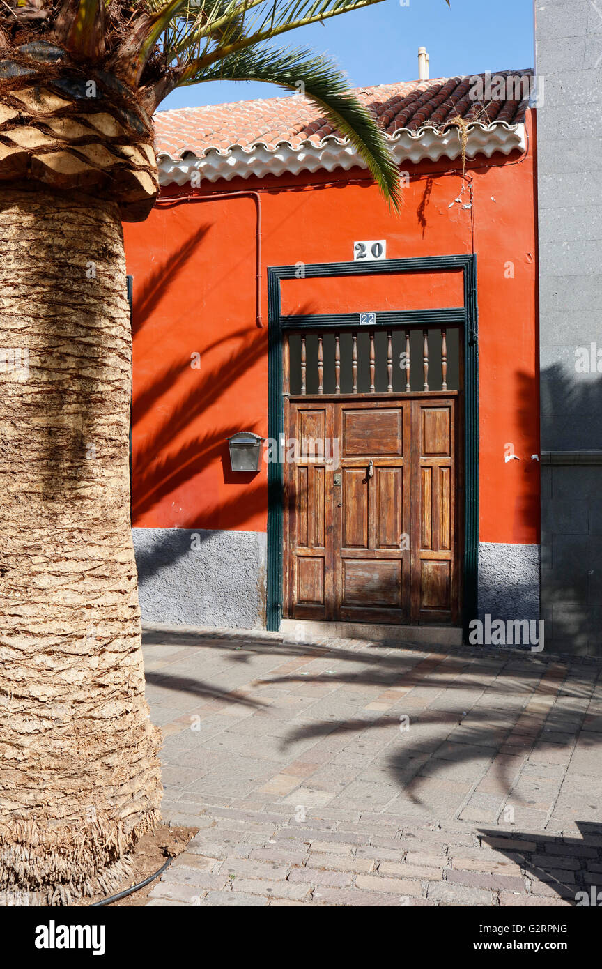 A typical Canarian style doorway in Santa Cruz de Tenerife, Stock Photo