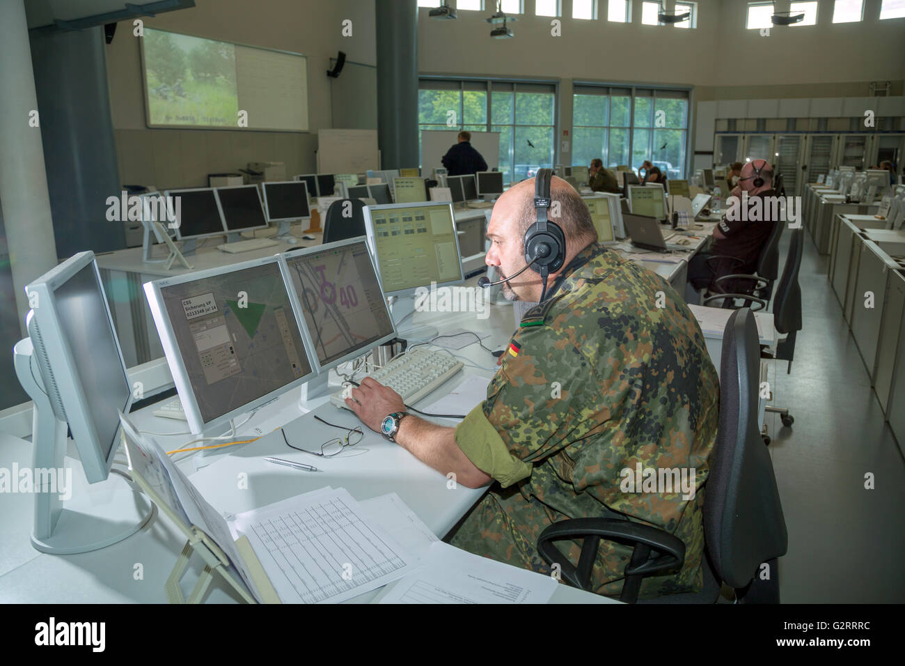 Gardelegen, Germany, Uebungszentrale on the military training Altmark Stock Photo