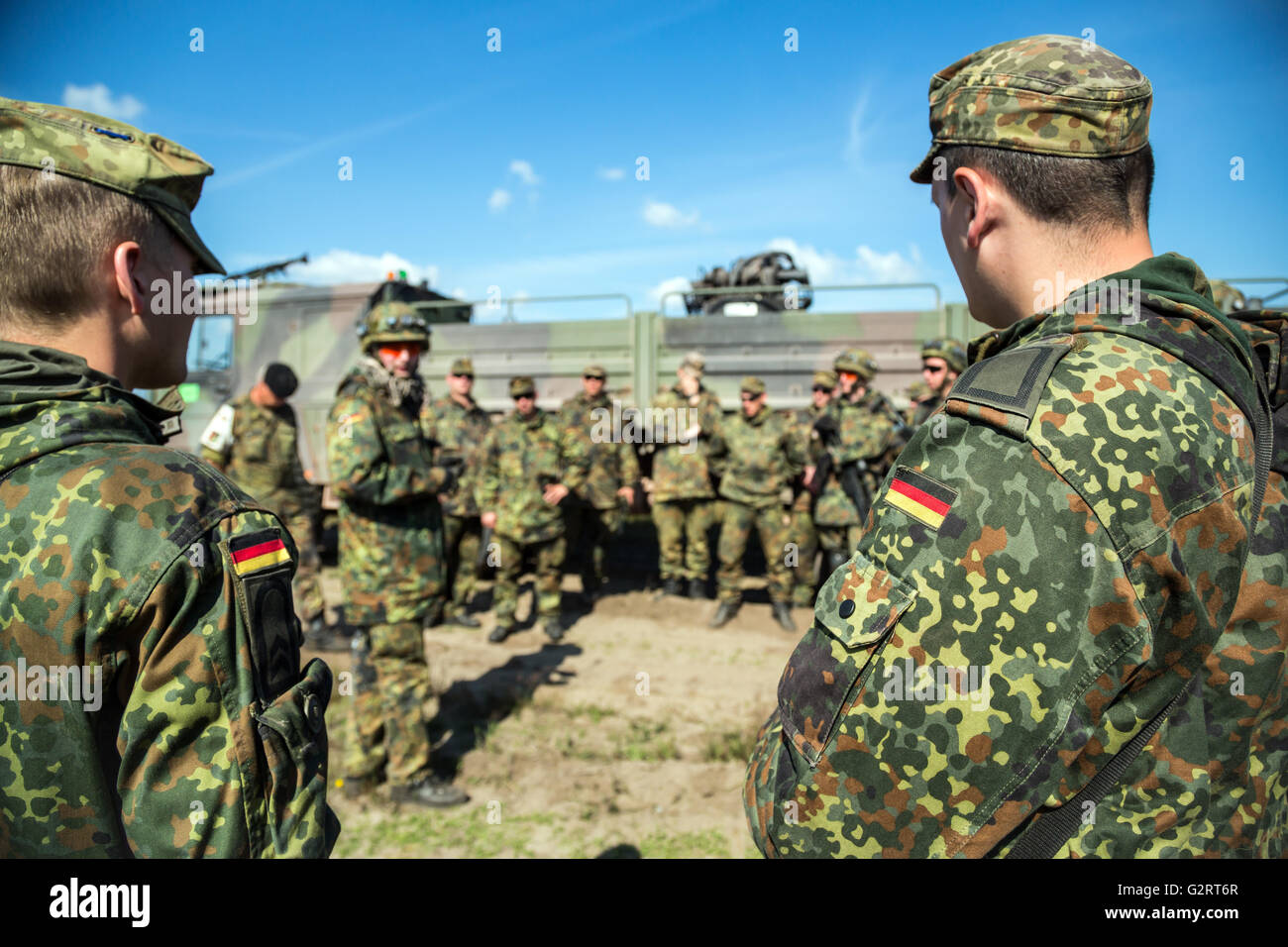 Gardelegen, Germany, military training Altmark in the Colbitz-Letzlingen Heath Stock Photo