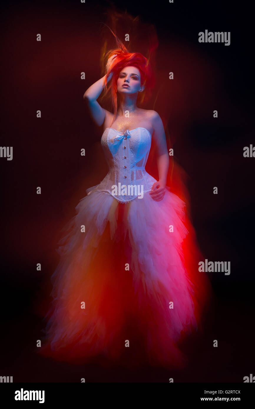 Fashion model in a beautiful dress Stock Photo - Alamy