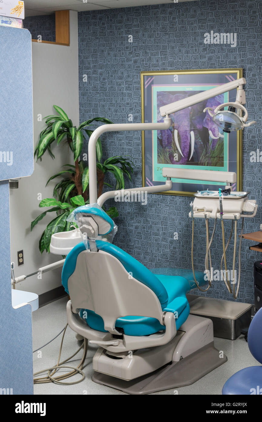 Dental Chair, Dentist Office, USA Stock Photo