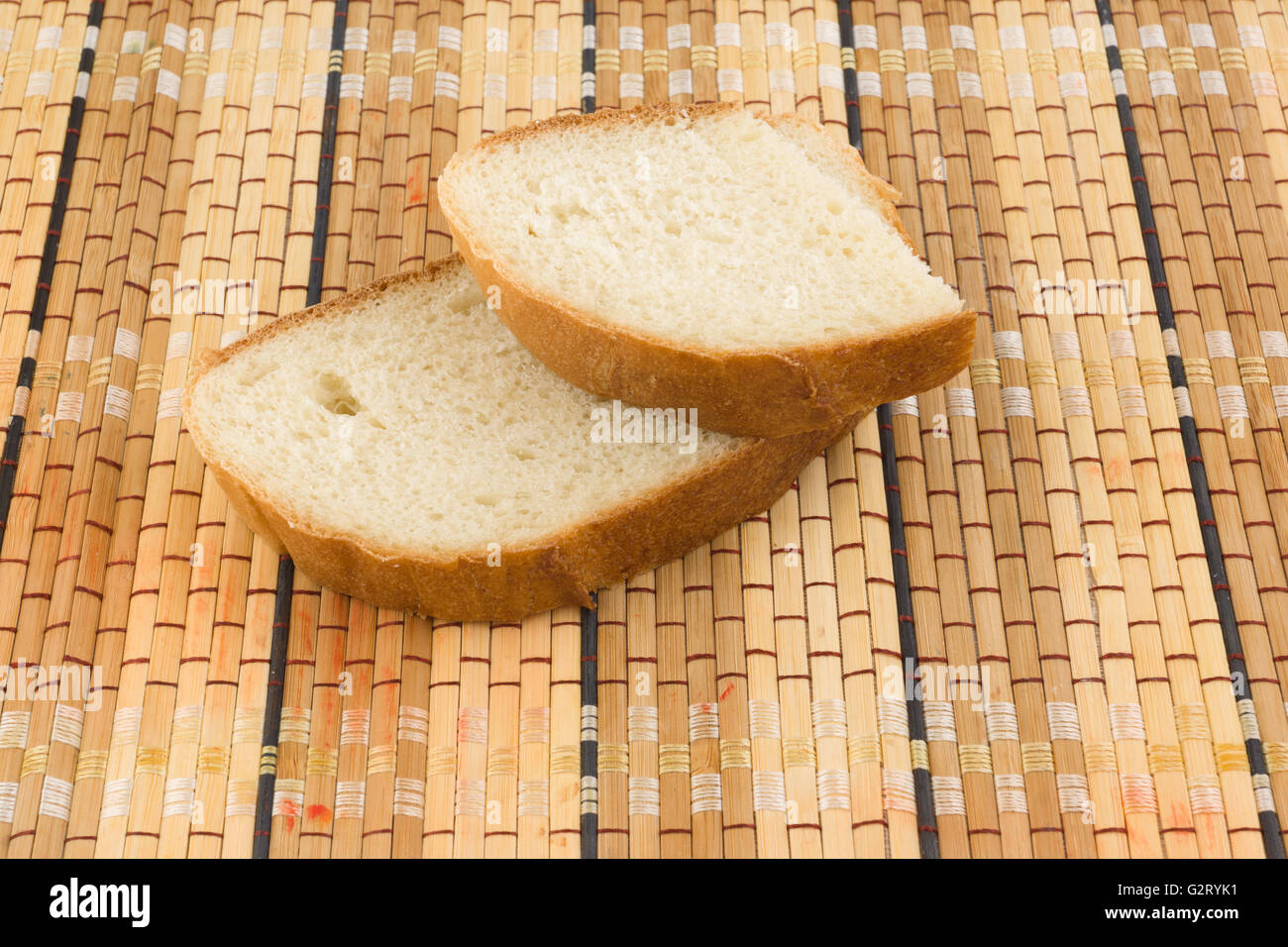 fresh slice of white bread on the table Stock Photo Alamy