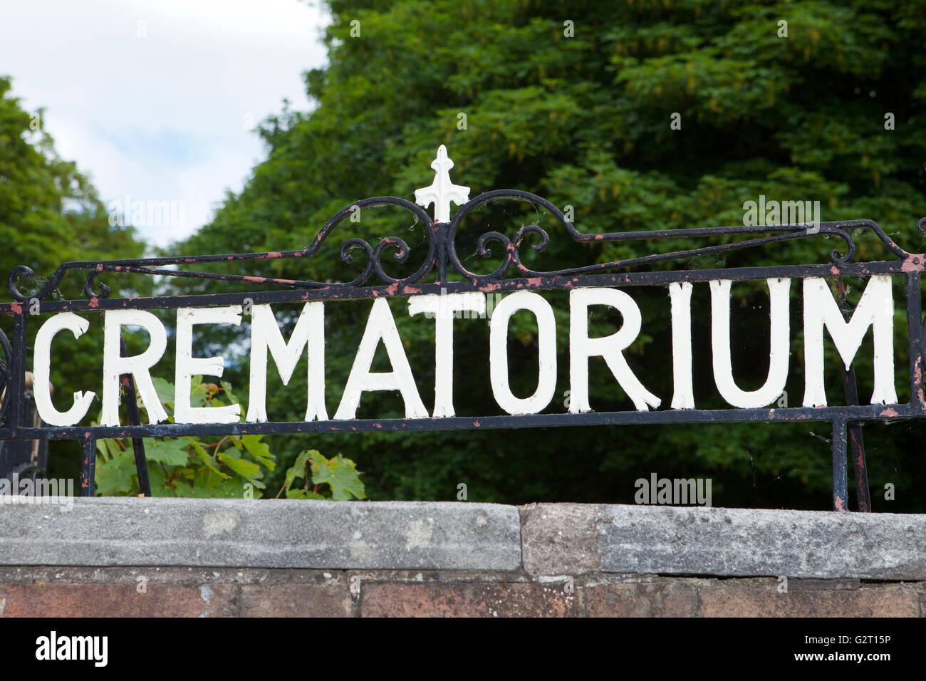 Southport Crematorium, Sign, Ormskirk, Lancashire, UK Stock Photo - Alamy