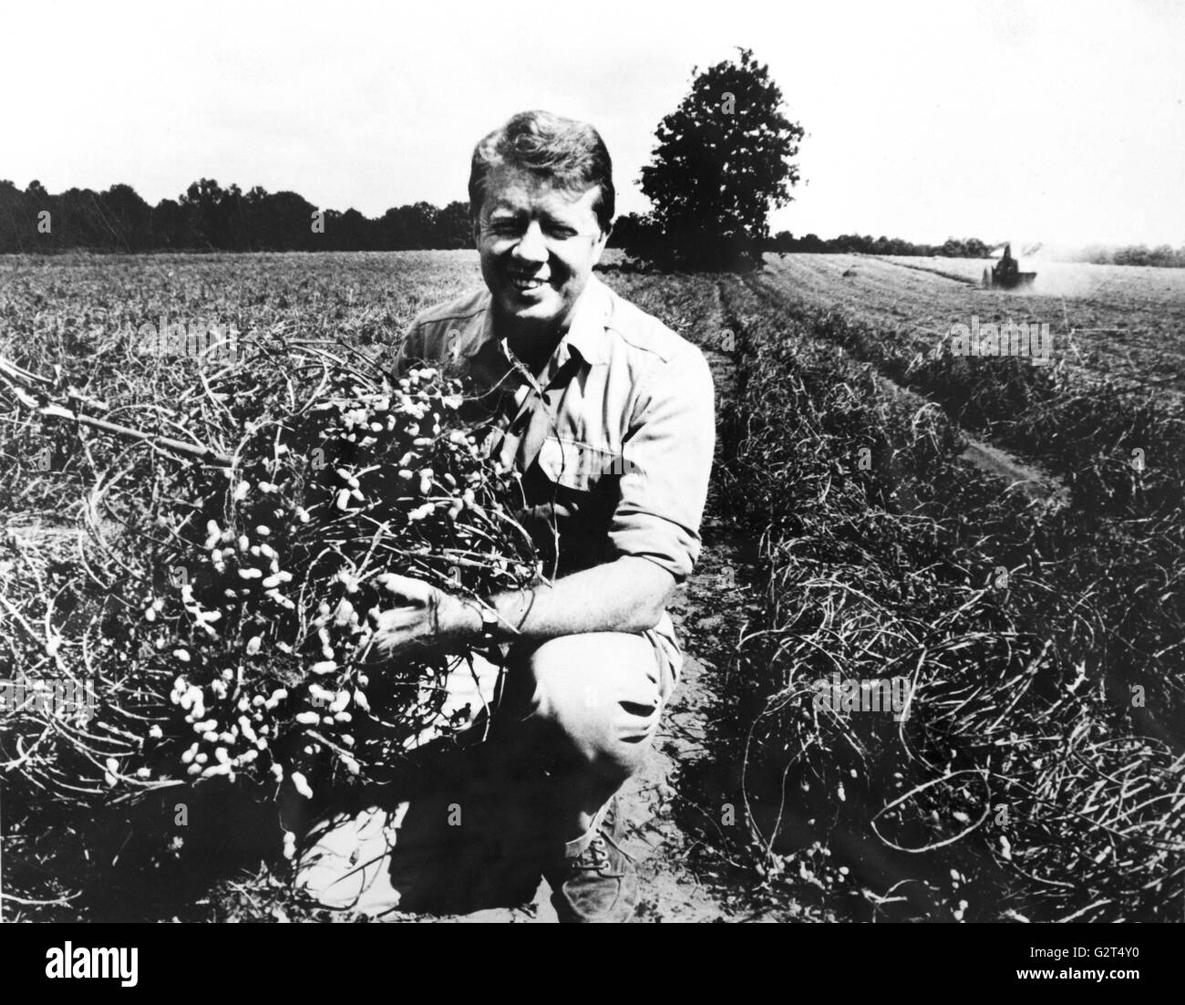 Jimmy Carter on his peanut farm in Plains, GA . Stock Photo