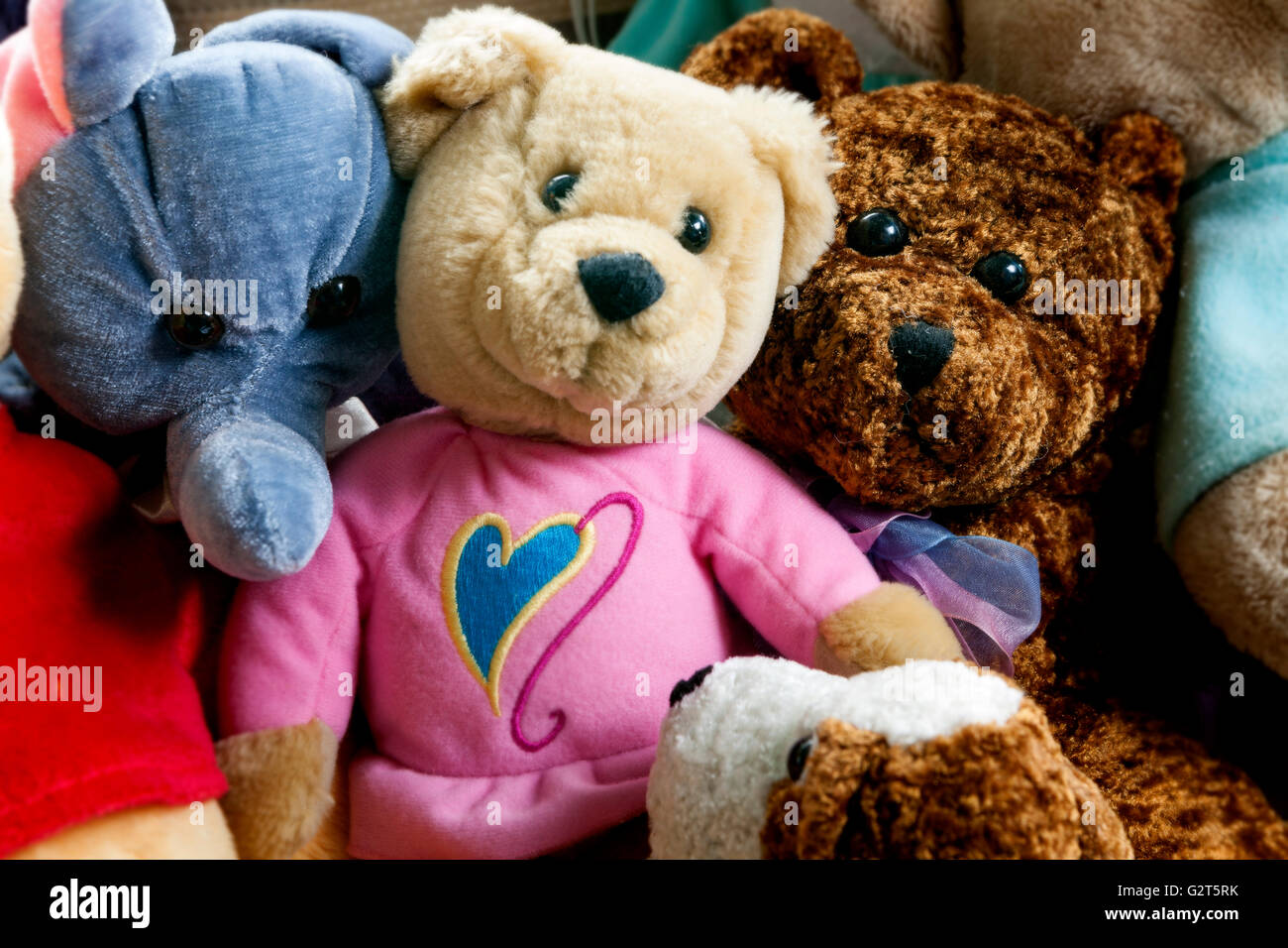 WA11686-00...WASHINGTON - Stuffed animals in a child's room Stock Photo
