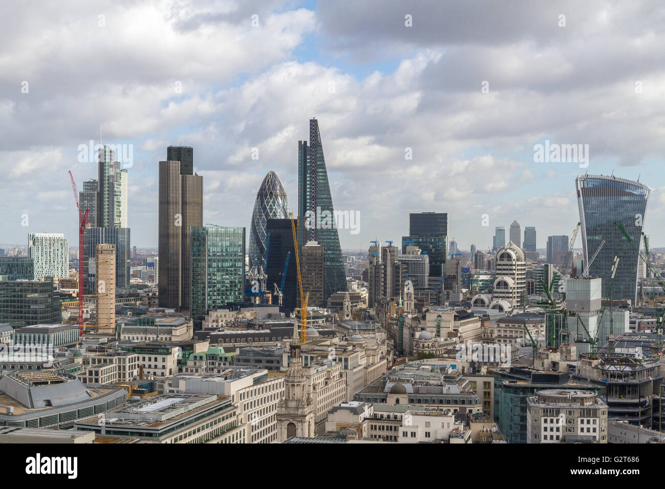 The City of London Skyline, London, UK Stock Photo
