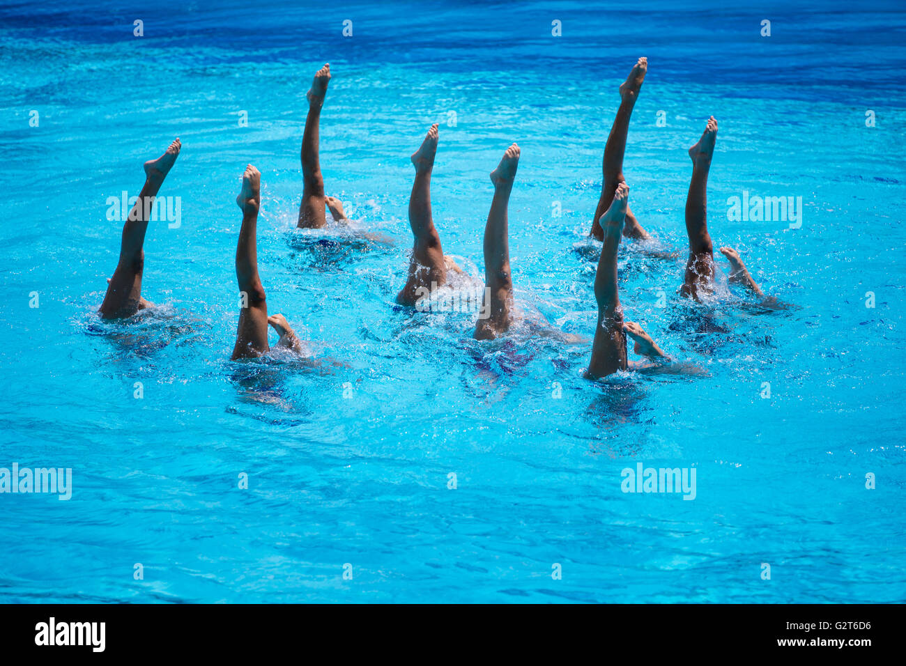 Women national team synchronized swimming performing at olympic games