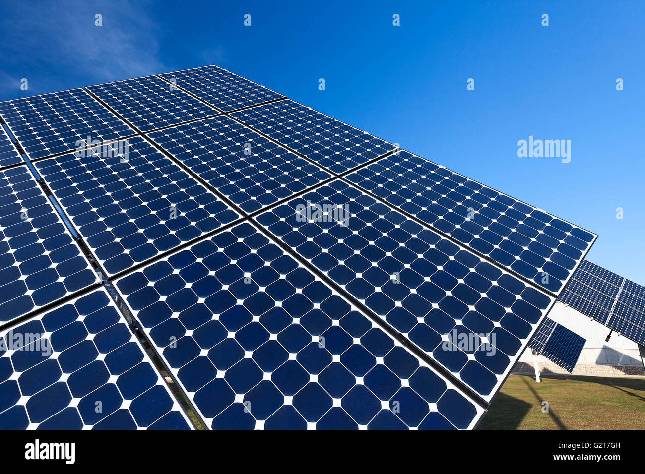 Blue solar panel Stock Photo - Alamy