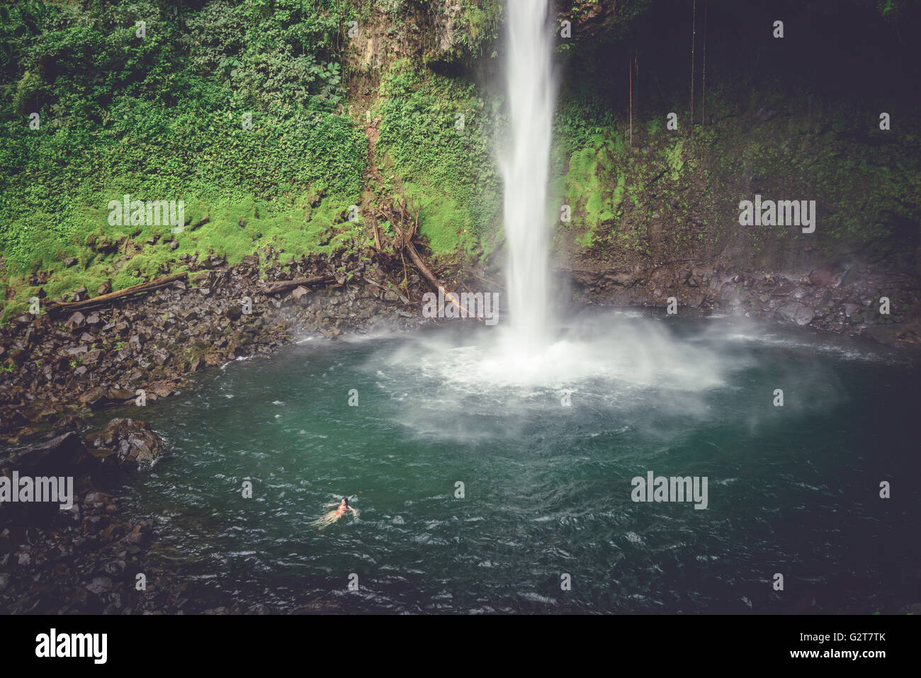 The La Fortuna Waterfall in Costa Rica Stock Photo