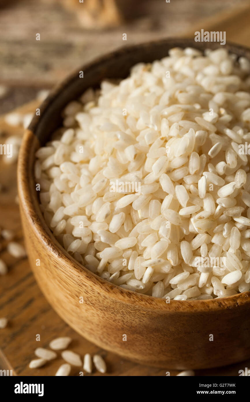 Raw Organic Arborio Rice in a Bowl Stock Photo - Alamy
