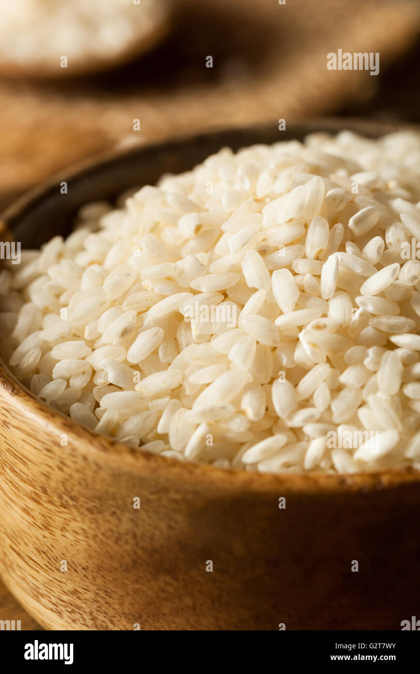 Raw Organic Arborio Rice in a Bowl Stock Photo Alamy
