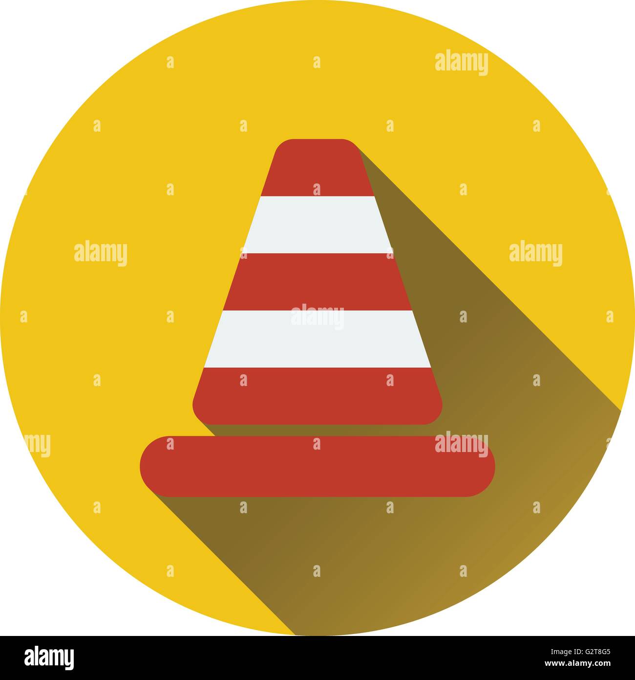 Icon of Traffic cone. Flat design. Vector illustration Stock Vector ...