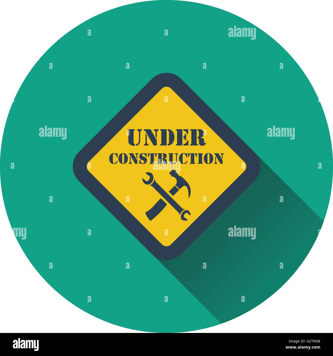 Icon of Under construction. Flat design. Vector illustration Stock ...