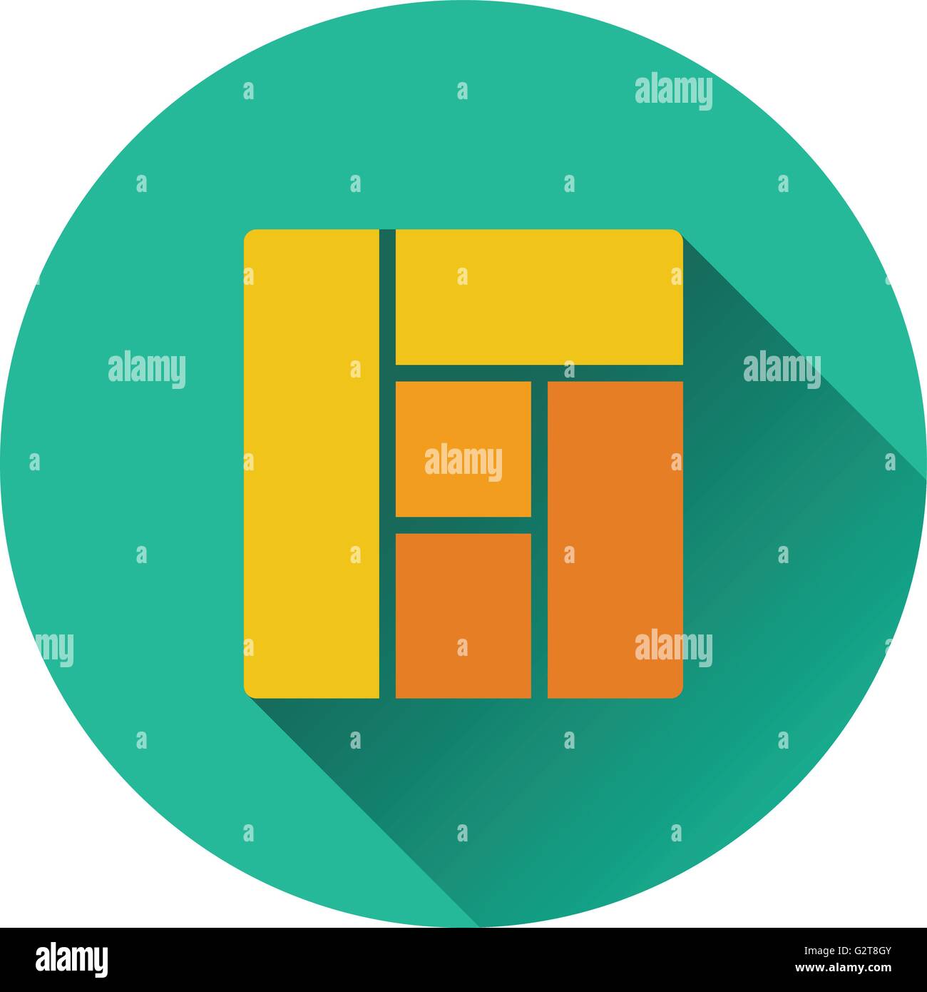 Icon of parquet plank pattern. Flat design. Vector illustration. Stock Vector
