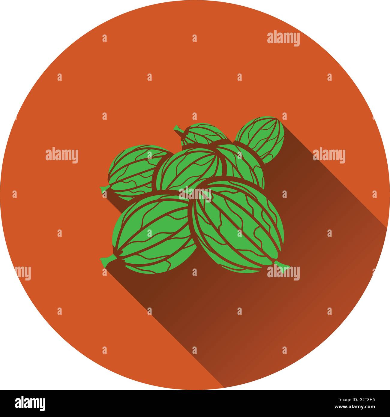 Gooseberry icon. Flat design. Vector illustration Stock Vector Image ...
