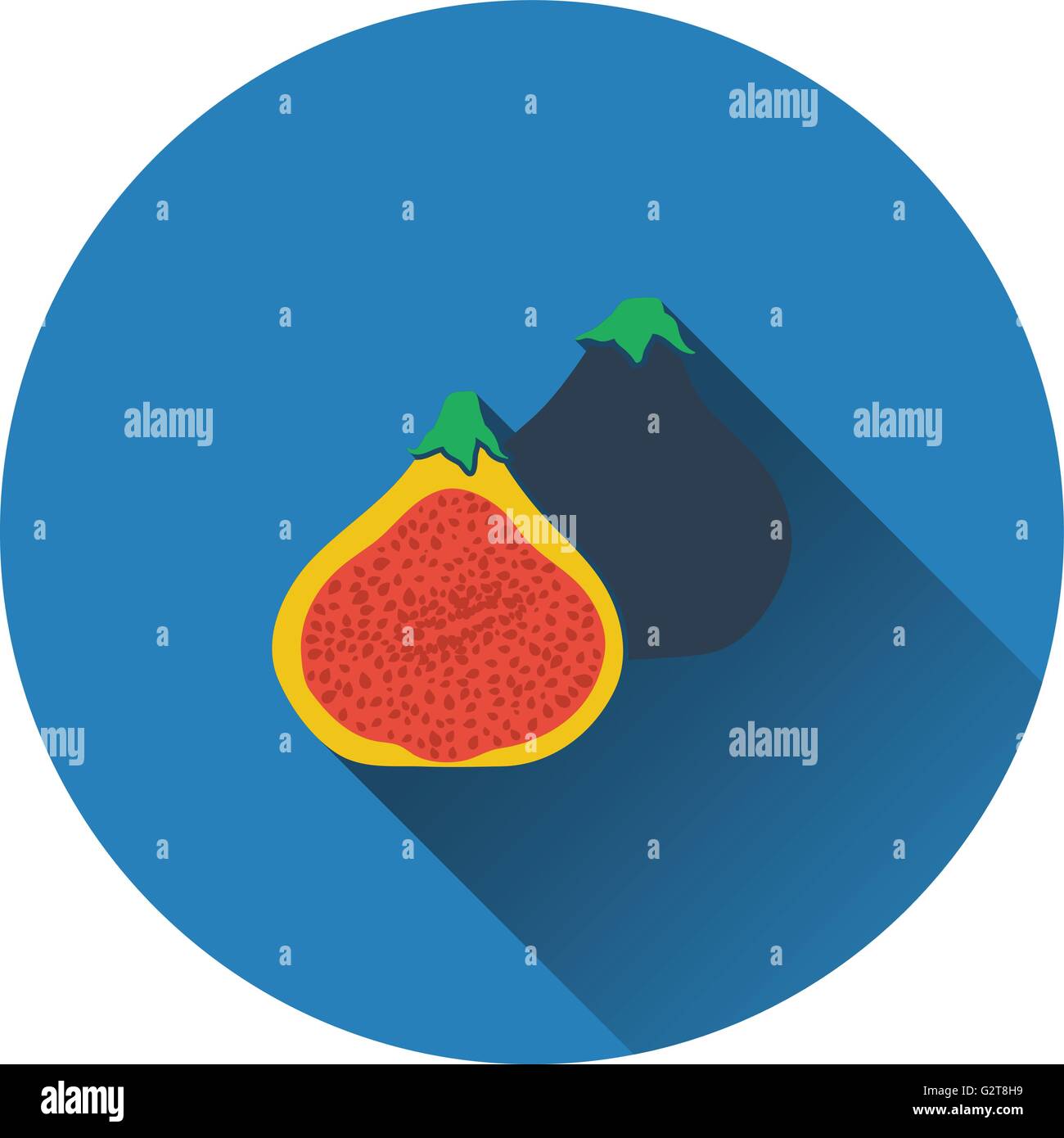 Fig fruit icon. Flat design. Vector illustration. Stock Vector