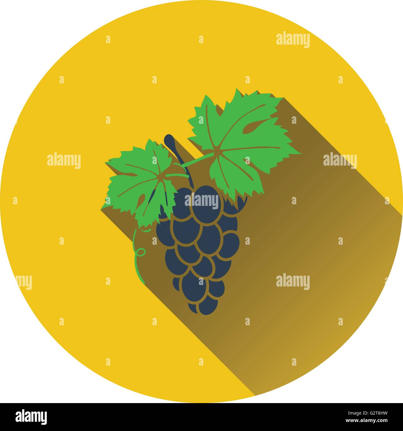 Grape icon. Flat design. Vector illustration Stock Vector Image & Art ...