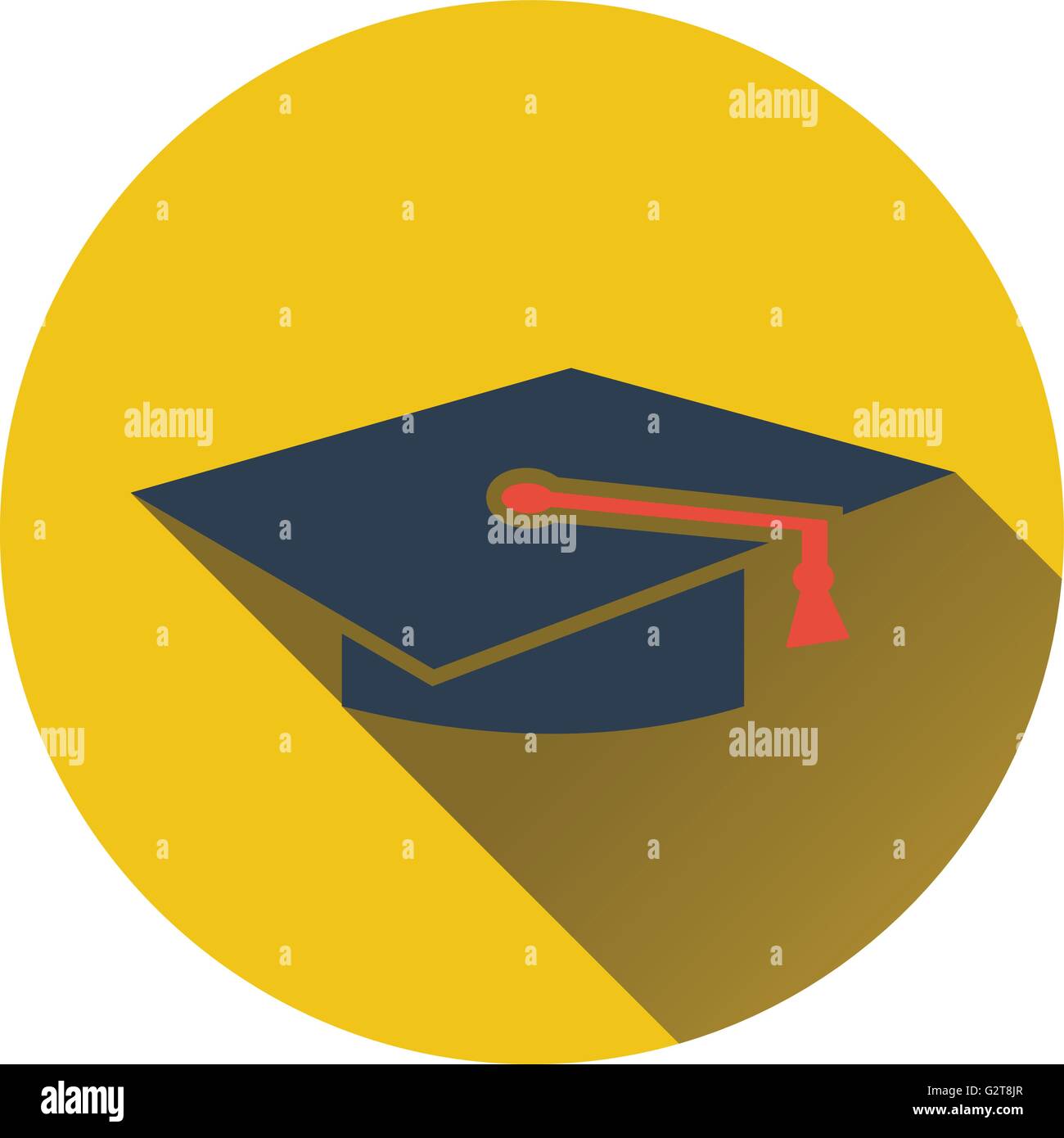 Flat design icon of Graduation cap in ui colors. Flat design. Vector ...